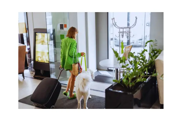 Ambiente sofisticado em hotel pet-friendly ideal para viagens com animais de estimação