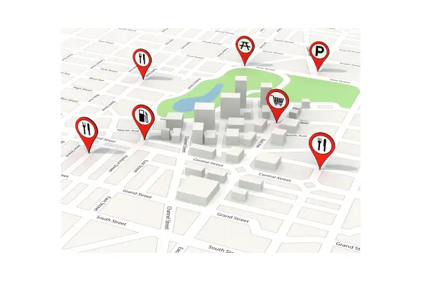 Navegação interativa em tempo real: encontre bancos, restaurantes e atrações com apenas um toque