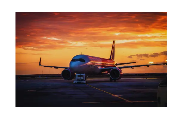 Avião prestes a decolar