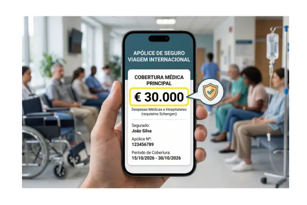 Apólice com cobertura mínima de 30 mil euros exigida pelo Schengen